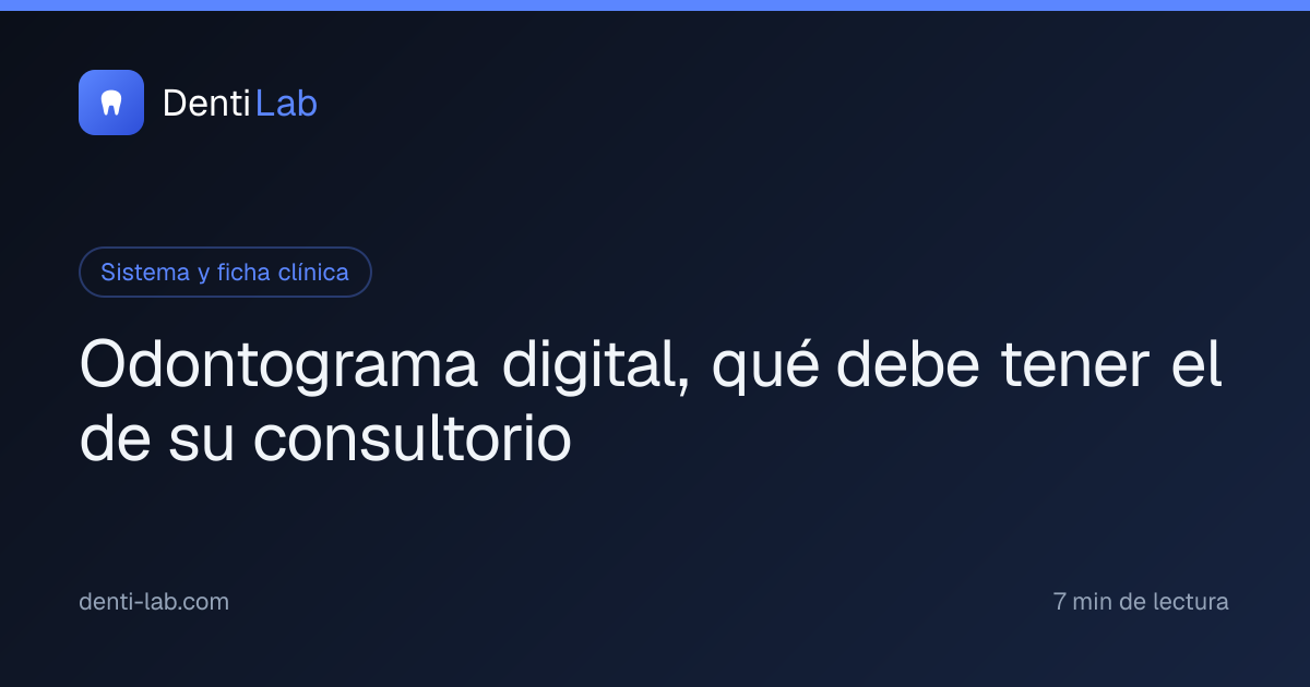 Odontograma digital, qué debe tener el de su consultorio — DentiLab
